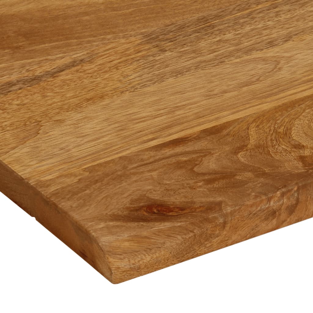 vidaXL Tablero de mesa borde natural madera maciza mango 90x80x2,5 cm - Image 6