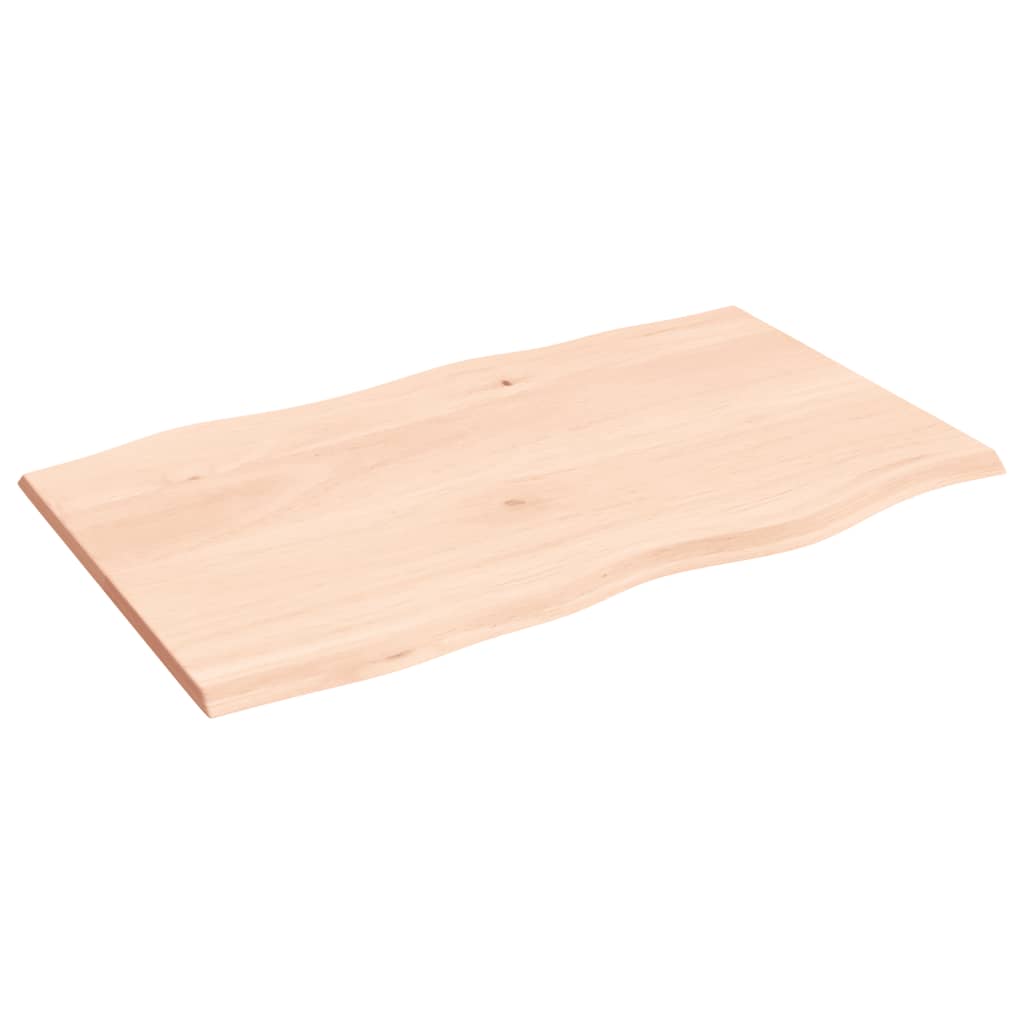 vidaXL Tablero de mesa madera maciza roble borde natural 100x60x2 cm - Image 4