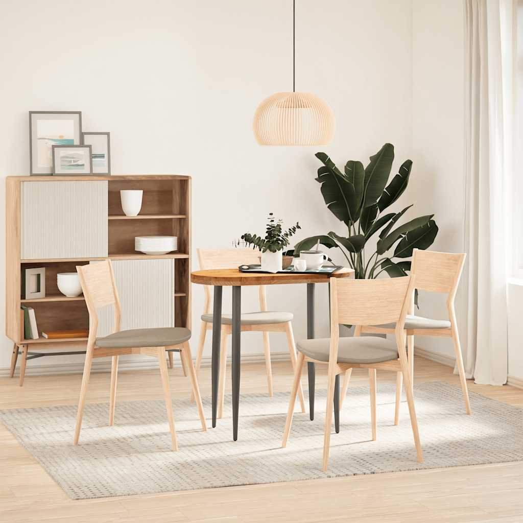 vidaXL Tablero de mesa ovalado madera maciza de roble 80x40x4 cm - Image 3