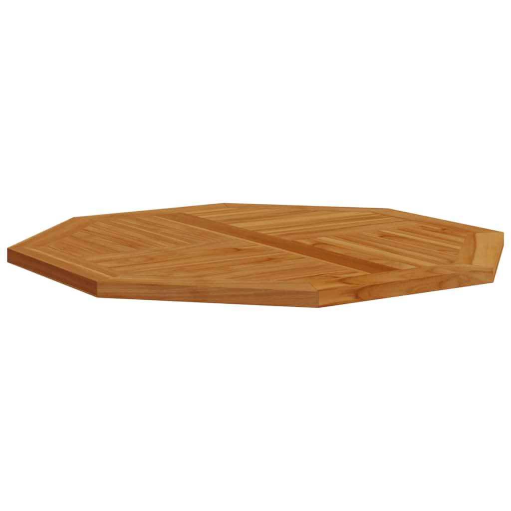 vidaXL Tablero de mesa octogonal de madera maciza de teca 90x90x2,5 cm - Image 4