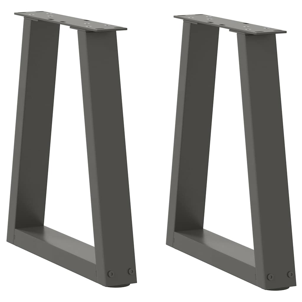 vidaXL Patas para mesa de centro en forma de V (2 unidades), antracita, 38 x (42-43,3) cm, acero