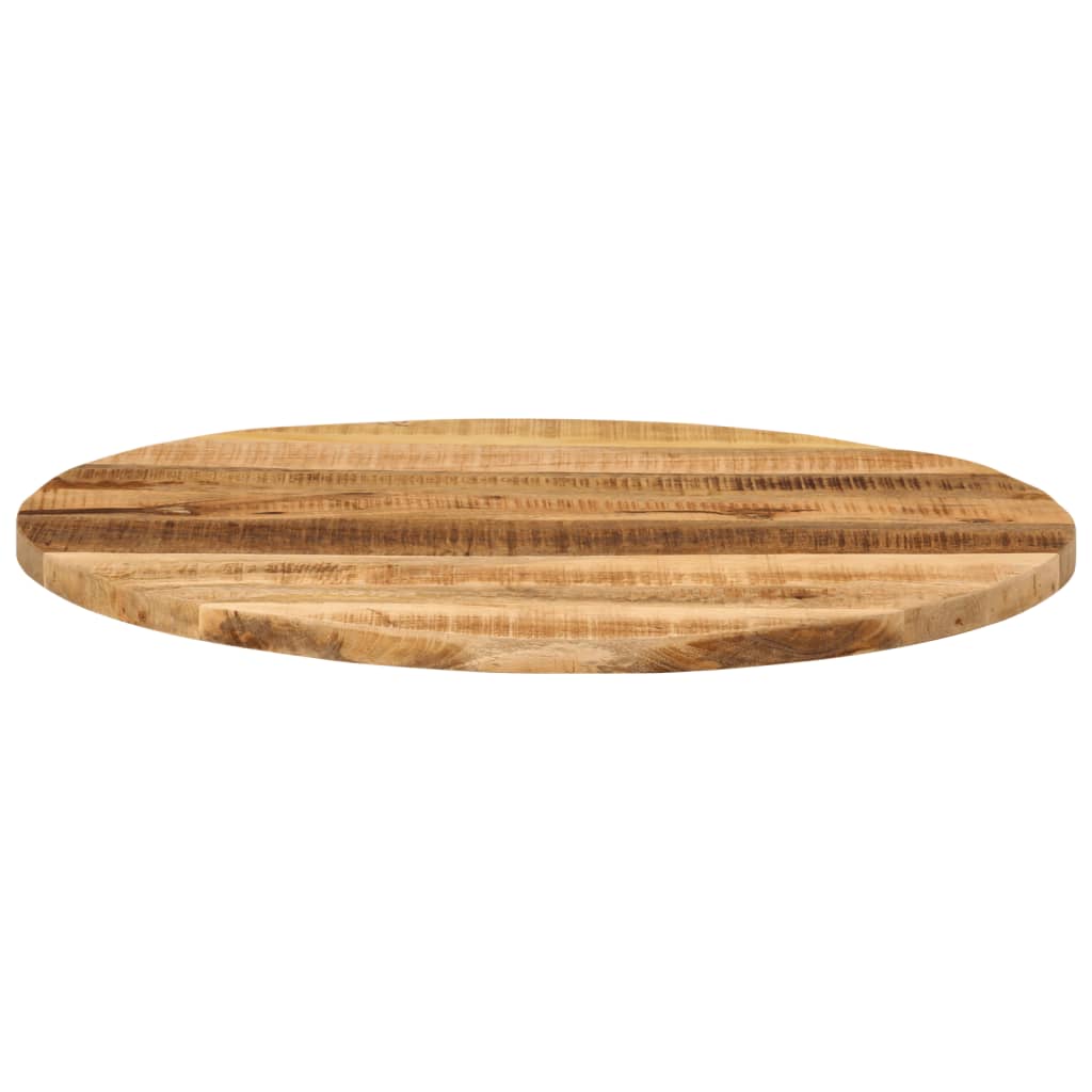 vidaXL Tablero de mesa redondo madera maciza mango rugosa Ø 80x1,5 cm - Image 3