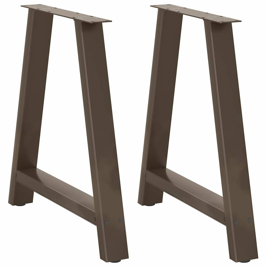 vidaXL Patas para mesa de comedor en forma de A (2 unidades, 70 x 72-73 cm, acero)