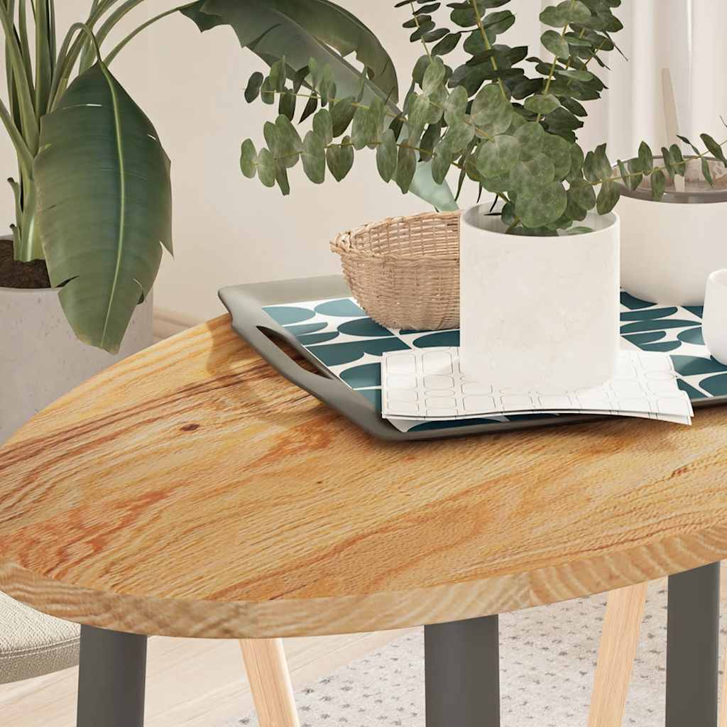 vidaXL Tablero de mesa ovalado madera maciza de roble 100x50x2 cm