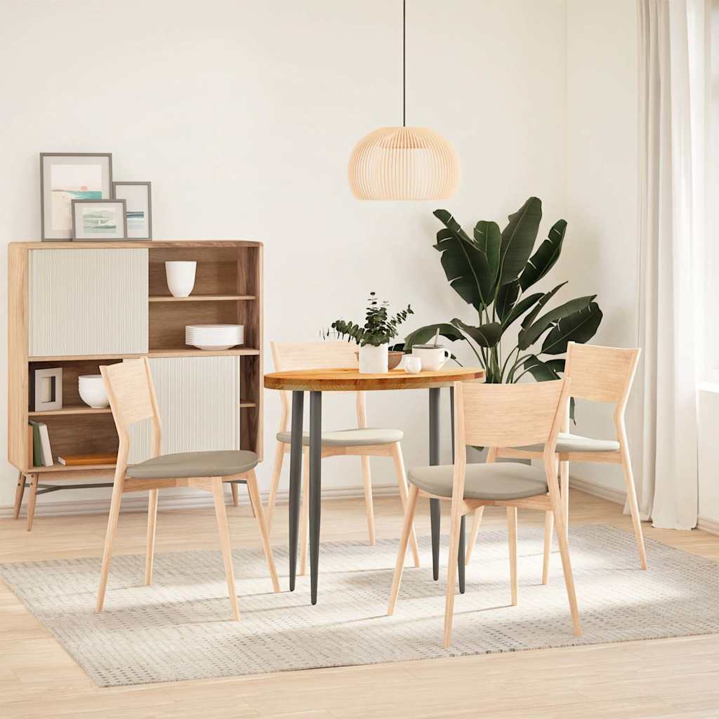 vidaXL Tablero de mesa ovalado madera maciza de roble 80x40x4 cm - Image 3