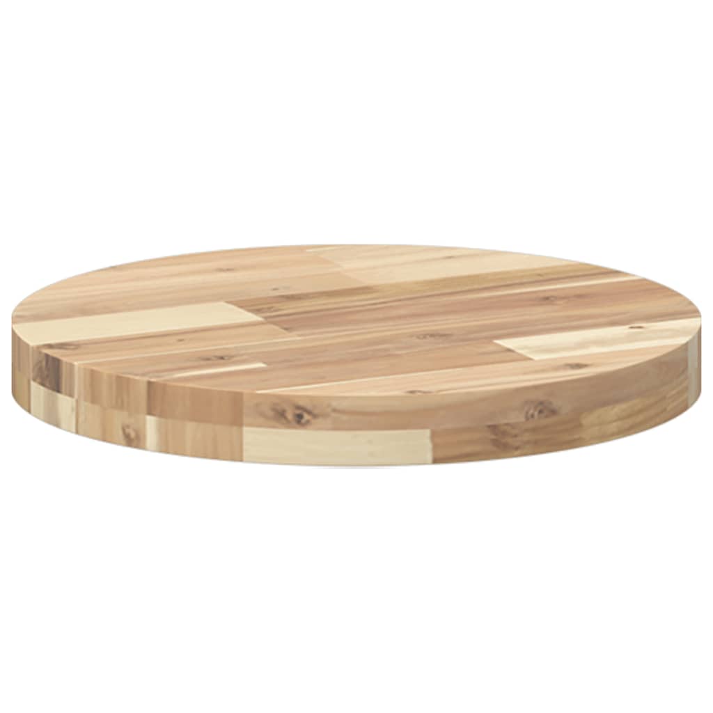 vidaXL Tablero de mesa redondo madera maciza de acacia Ø40x4 cm - Image 5