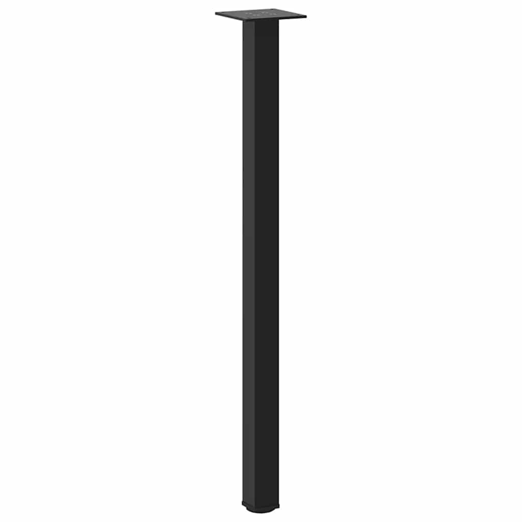vidaXL Patas para consola (4 unidades), color negro, 72-74 cm, acero - Image 4