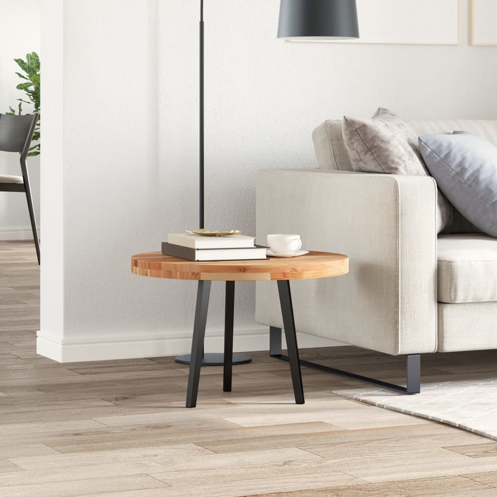 vidaXL Tablero de mesa redondo madera maciza de acacia Ø60x4 cm - Image 3