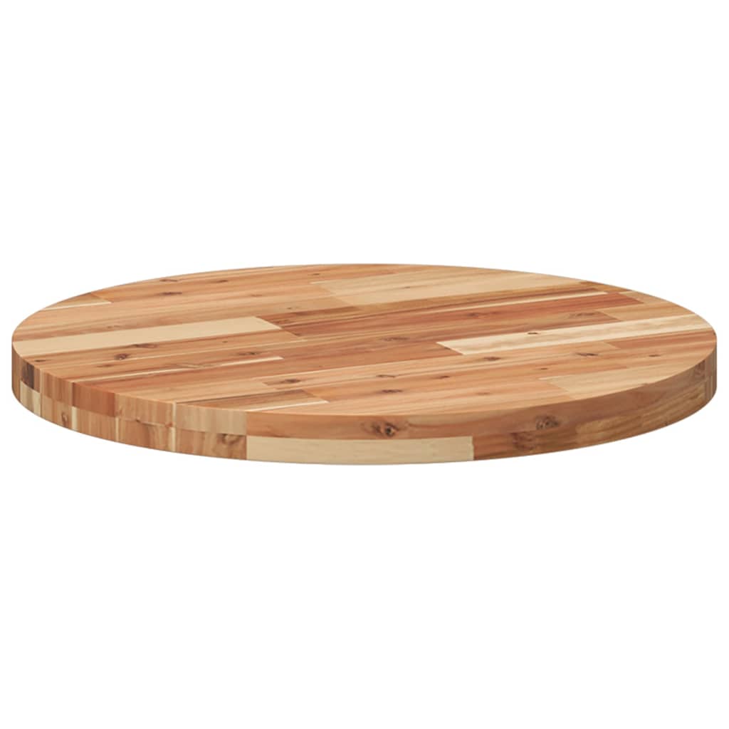 vidaXL Tablero de mesa redondo madera maciza de acacia Ø60x4 cm - Image 5