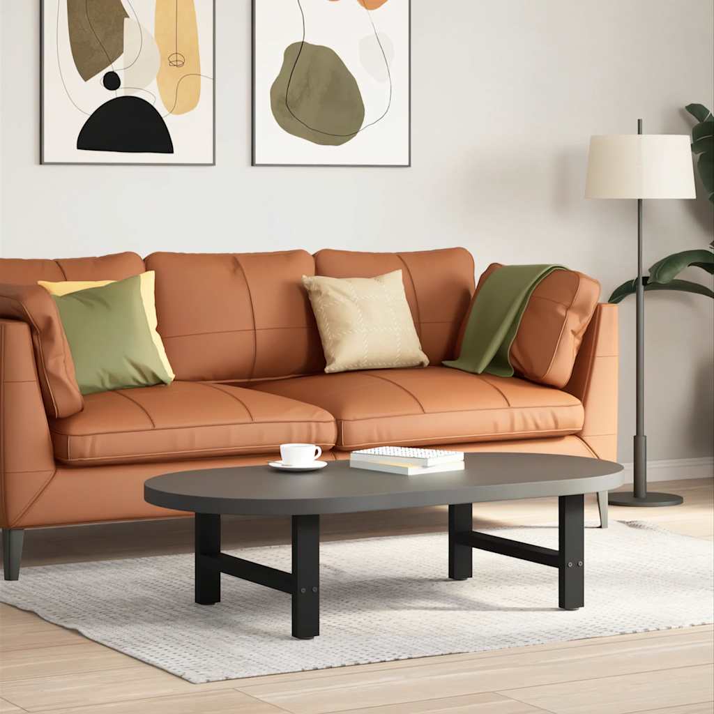 vidaXL Patas para mesa de centro negras (2 unidades, 60 x 30-31 cm, acero)