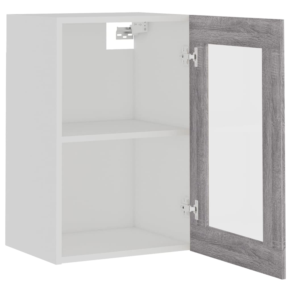 vidaXL Vitrina colgante "Lyon" gris Sonoma 40x31x60 cm madera de ingeniería - Image 6