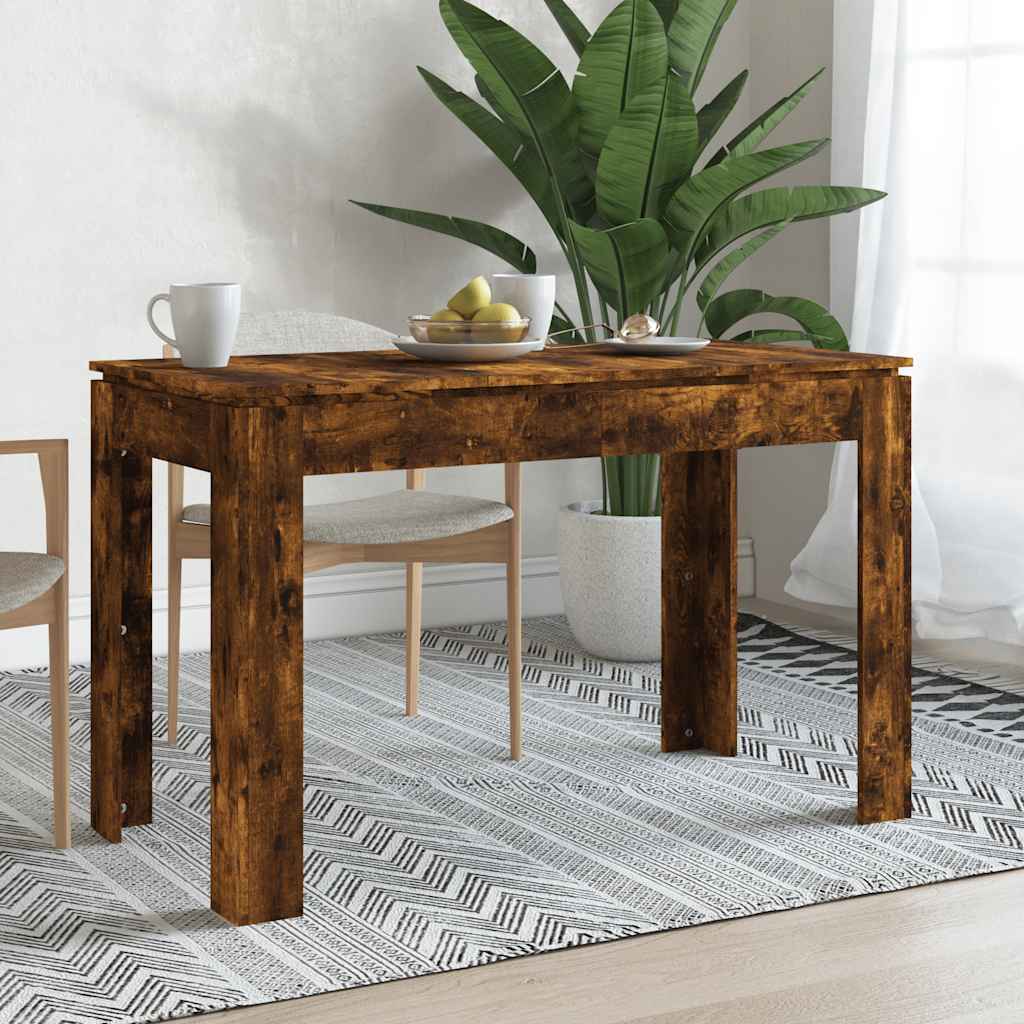 vidaXL Mesa de comedor madera de ingeniería roble ahumado 120x60x76 cm