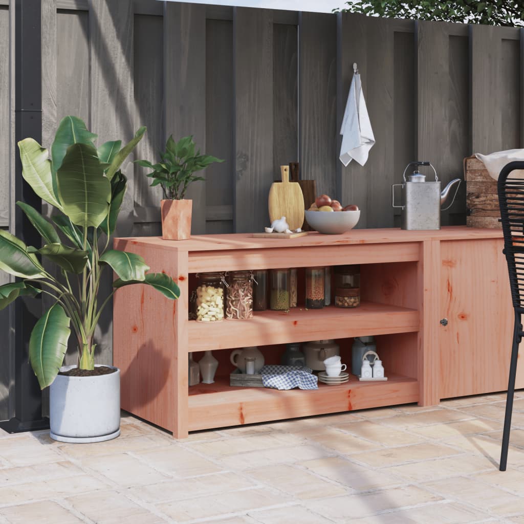 vidaXL Mueble de cocina de exterior madera maciza Douglas 106x55x64 cm