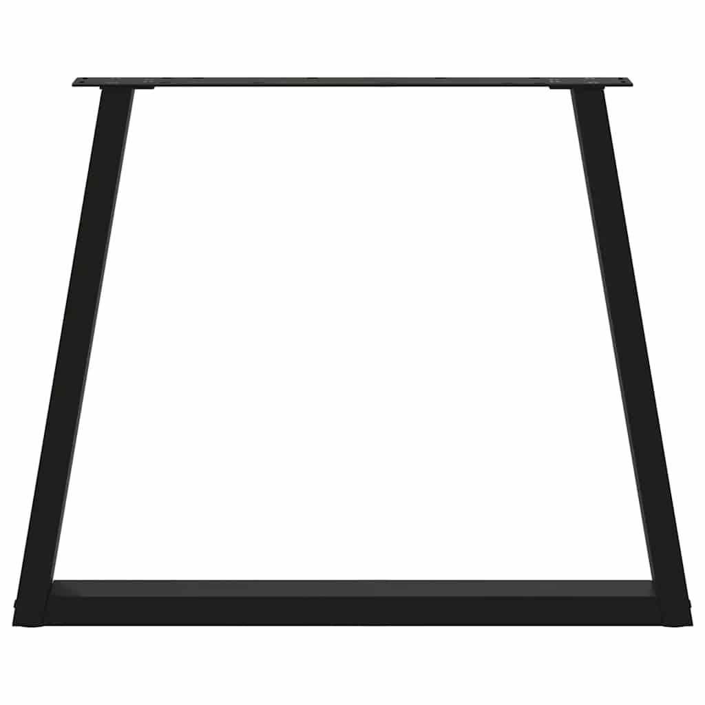 vidaXL Patas para mesa de comedor en forma de V (2 unidades), color negro, 80 x (72-73,3) cm, acero - Image 5