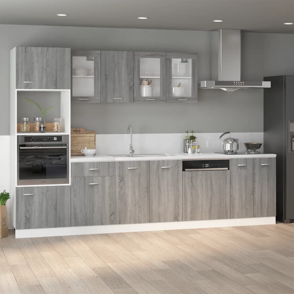 vidaXL Mueble bajo fregadero "Lyon" gris Sonoma 80x46x81,5 cm madera de ingeniería