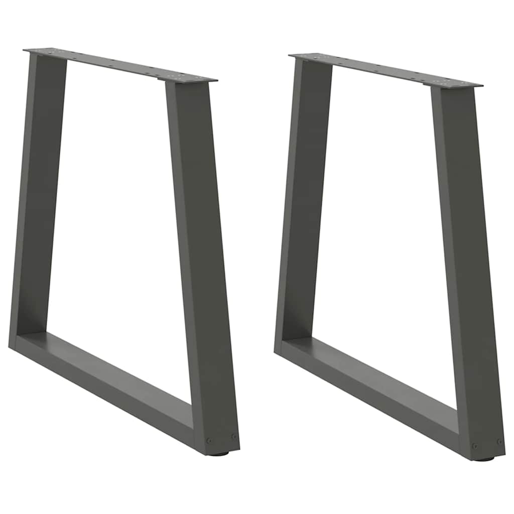 vidaXL Patas para mesa de comedor en forma de V (2 unidades), antracita, 80 x (72-73,3) cm, acero