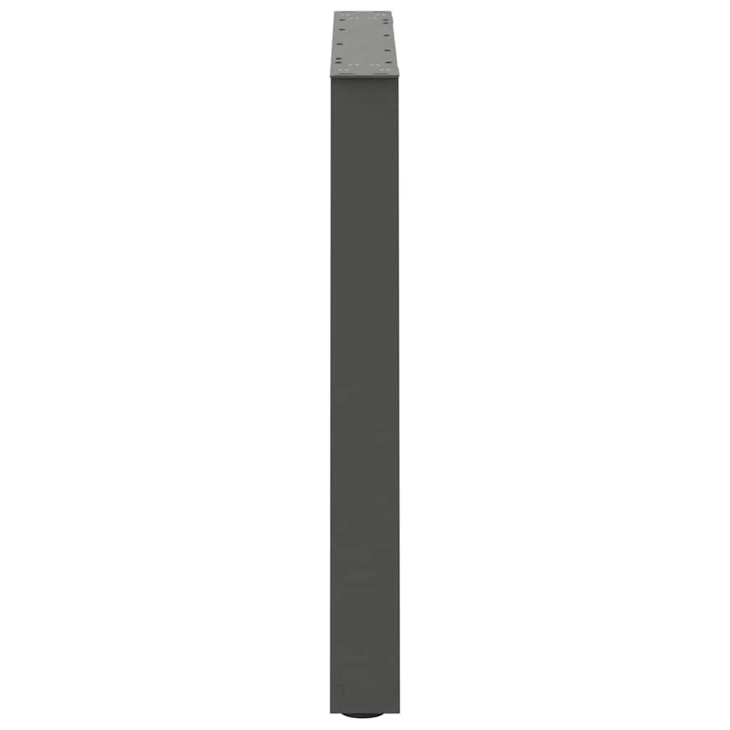 vidaXL Patas para mesa de comedor en forma de V (2 unidades), antracita, 80 x (72-73,3) cm, acero - Image 6