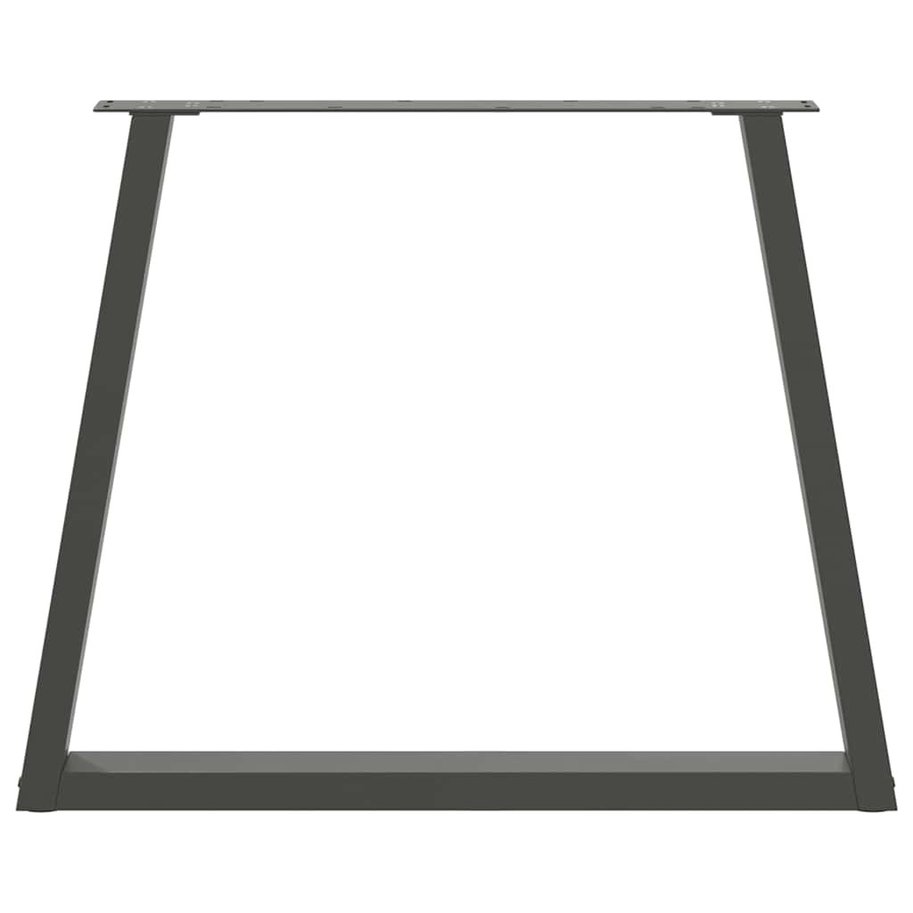 vidaXL Patas para mesa de comedor en forma de V (2 unidades), antracita, 80 x (72-73,3) cm, acero - Image 5