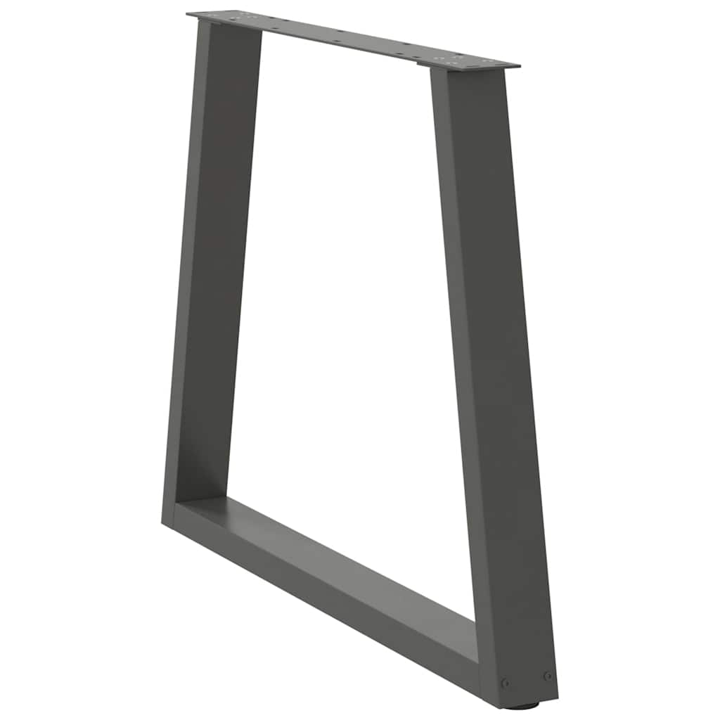 vidaXL Patas para mesa de comedor en forma de V (2 unidades), antracita, 80 x (72-73,3) cm, acero - Image 4