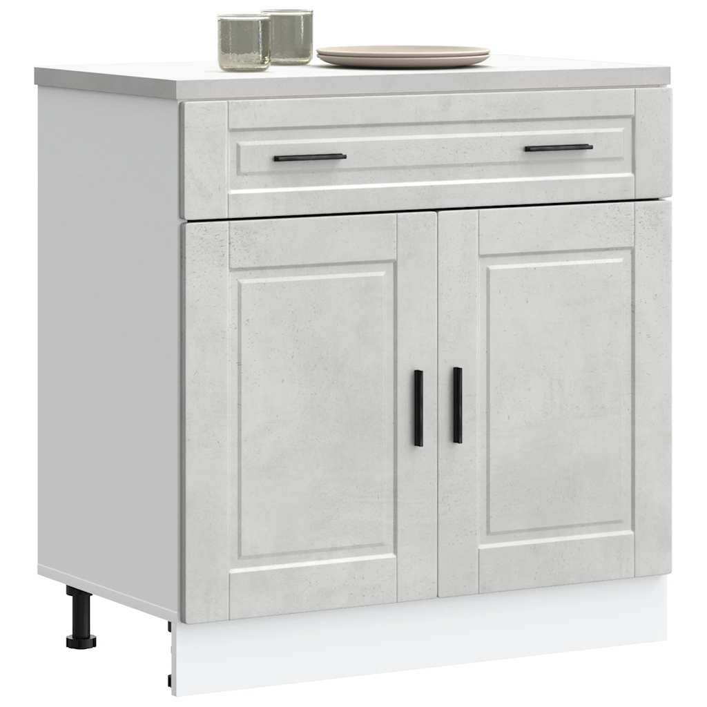 vidaXL Mueble bajo de cocina porto gris cemento madera reconstituida