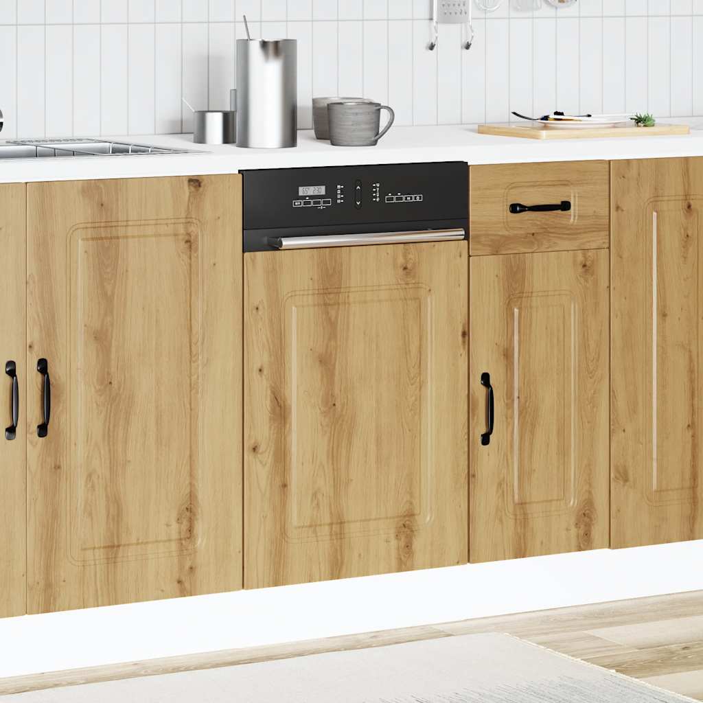 vidaXL Panel para lavavajillas Kalmar roble artesanal 45x1,5x67 cm - Image 3