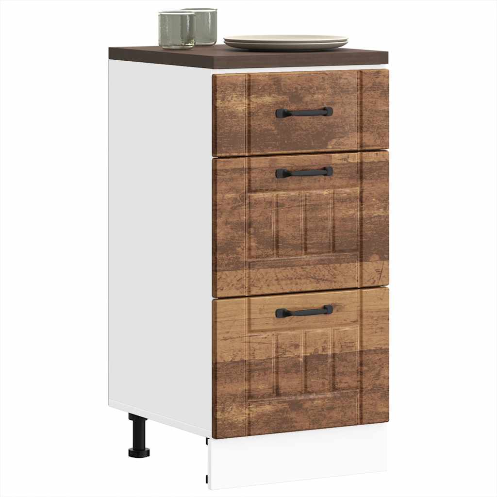 vidaXL Mueble bajo de cocina Lucca madera vieja