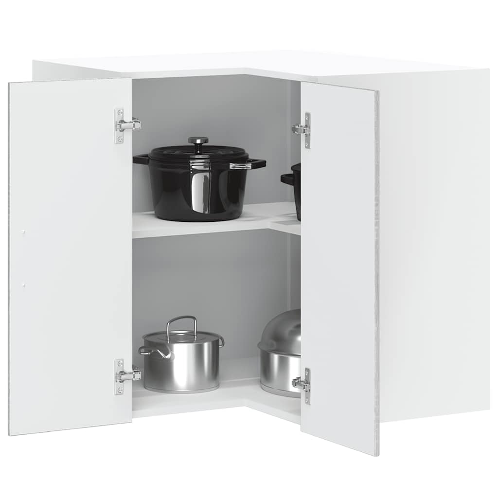 vidaXL Mueble esquinero cocina Lucca madera contrachapada gris sonoma