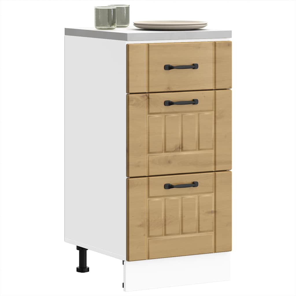 vidaXL Mueble bajo de cocina Lucca roble artesanal
