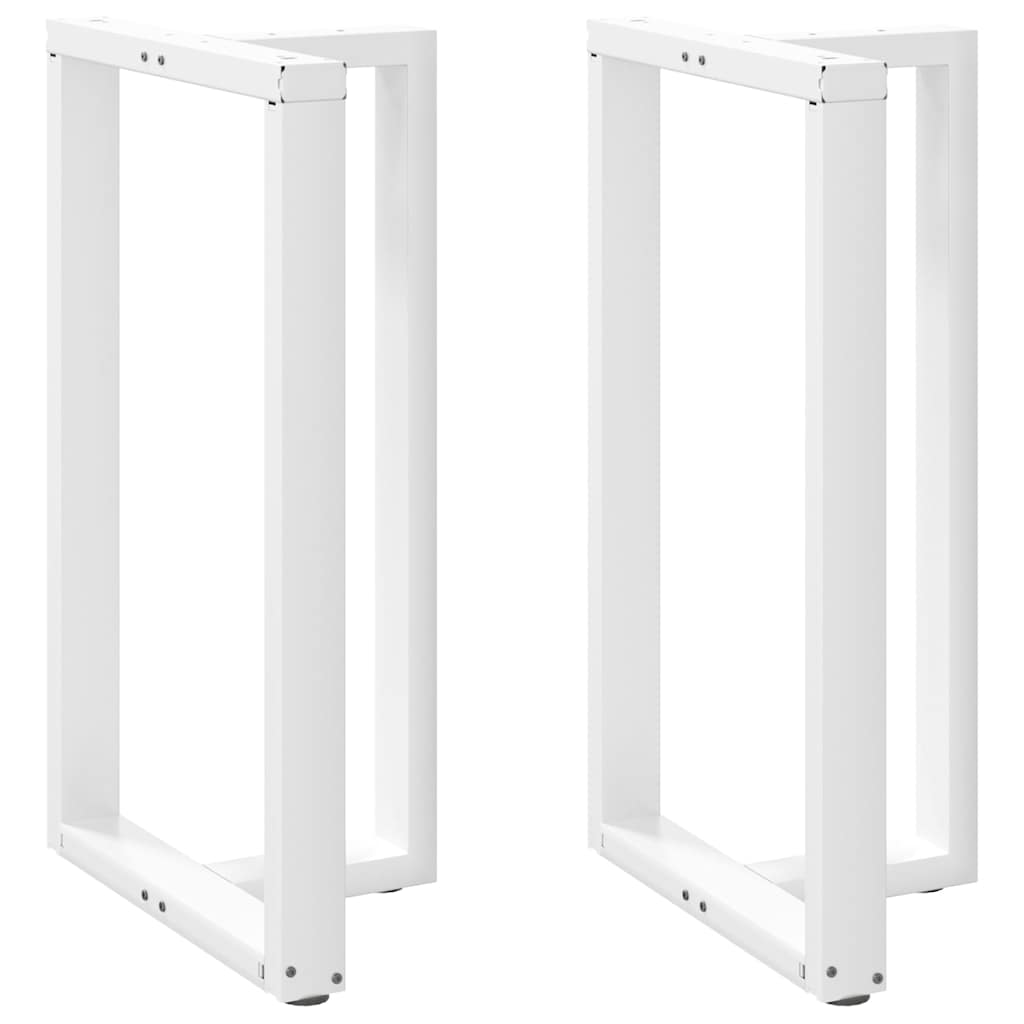 vidaXL Patas para mesa de bar en forma de T (2 unidades), color blanco, 60 x 35 x (100-101) cm, acero