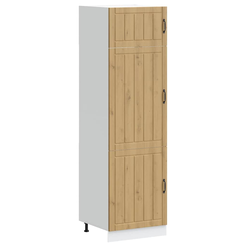vidaXL Mueble de cocina Lucca de madera contrachapada roble artesanal
