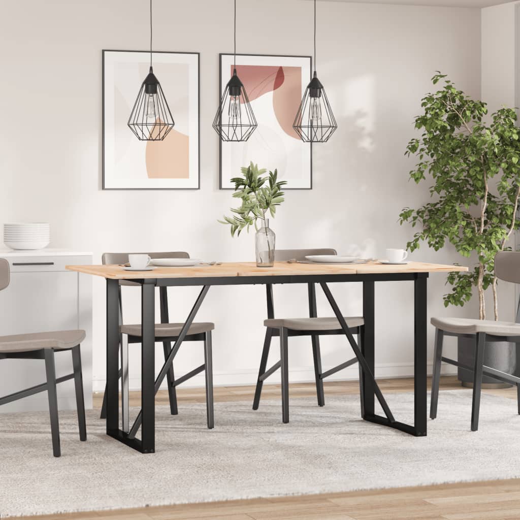 vidaXL Patas de mesa de comedor estructura O acero 120x60x73 cm