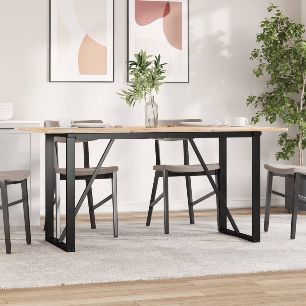 vidaXL Patas de mesa de comedor estructura O acero 120x60x73 cm - Image 3