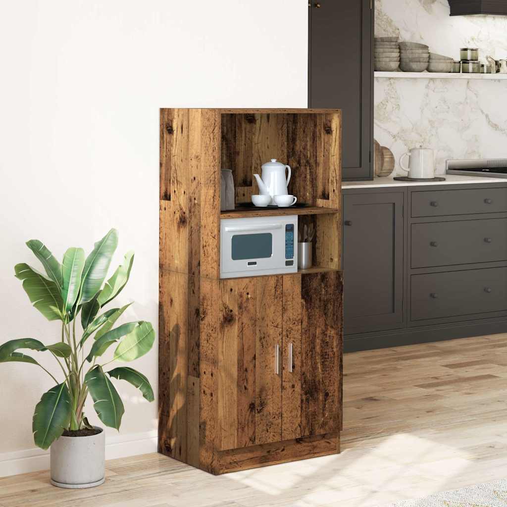 vidaXL Mueble de cocina madera ingeniería envejecida 57x41,5x131,5 cm