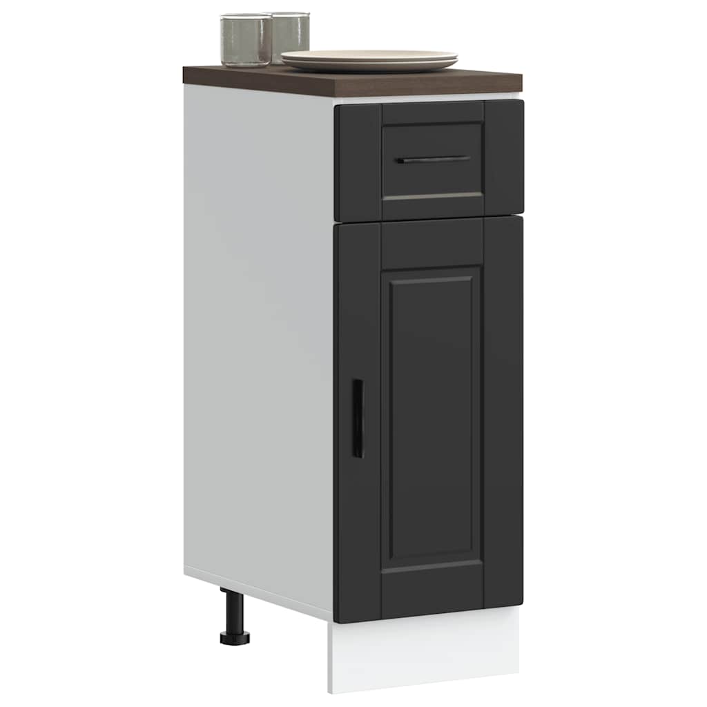 vidaXL Mueble bajo de cocina Porto madera contrachapada negro