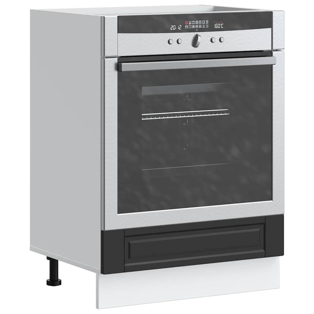 vidaXL Mueble de horno Porto negro madera reconstituida
