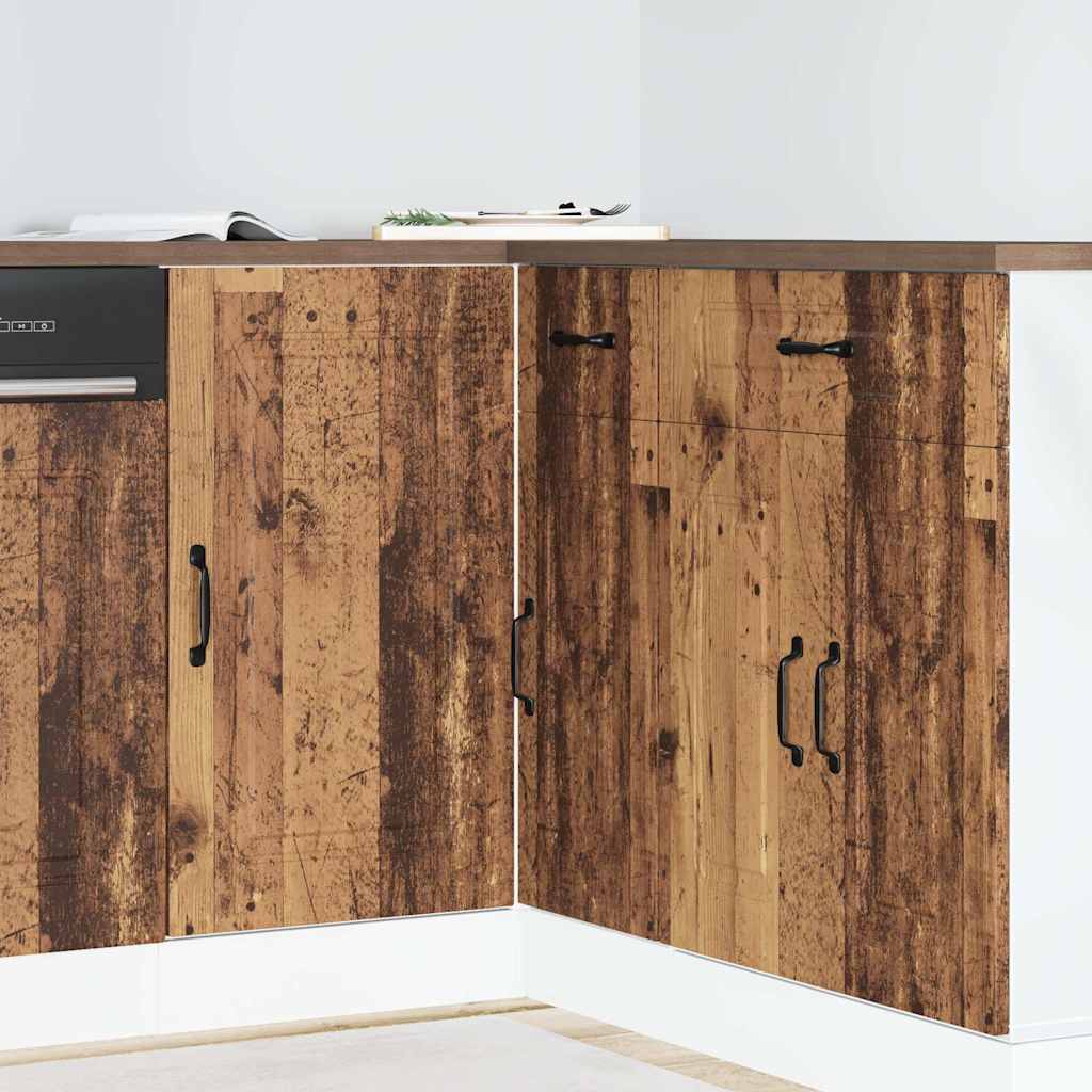 vidaXL Mueble bajo de cocina Kalmar de madera antigua de ingeniería