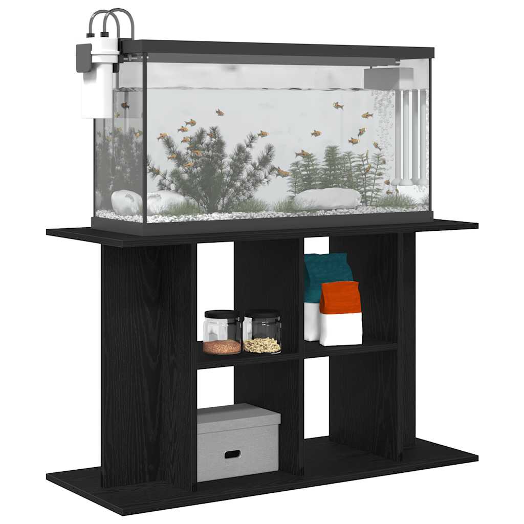 vidaXL Soporte para acuario de madera de ingeniería de roble negro 100x40x60 cm - Image 4