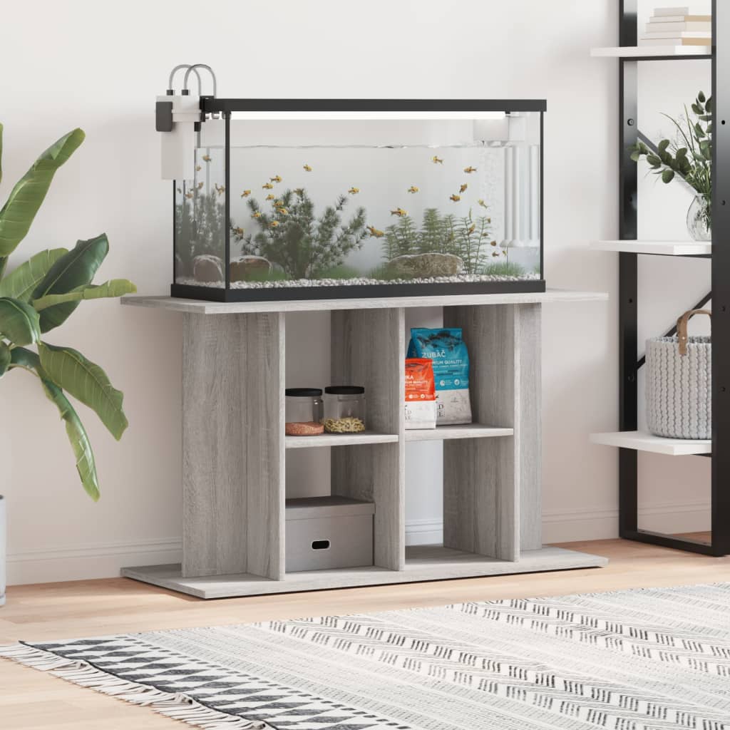 vidaXL Soporte para acuario madera ingeniería gris Sonoma 100x40x60 cm