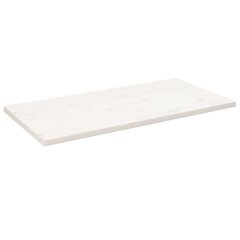 vidaXL Tablero de mesa rectangular madera de pino blanco 110x60x2,5 cm