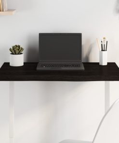 vidaXL Tablero mesa madera roble tratada marrón oscuro 80x50x(2-4) cm