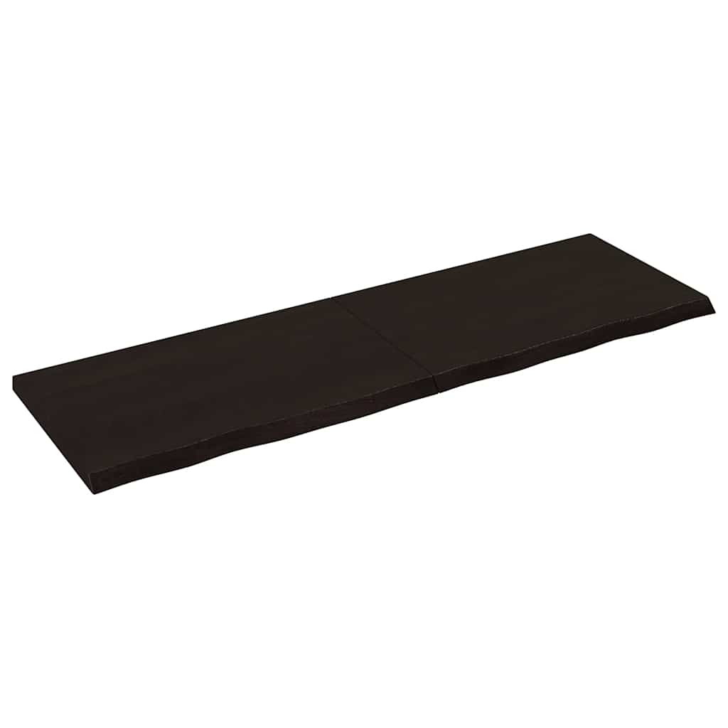 vidaXL Tablero mesa madera roble tratada marrón oscuro 160x50x(2-4) cm