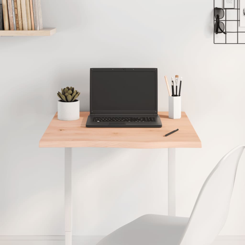 vidaXL Tablero de mesa madera maciza de roble sin tratar 60x60x2 cm