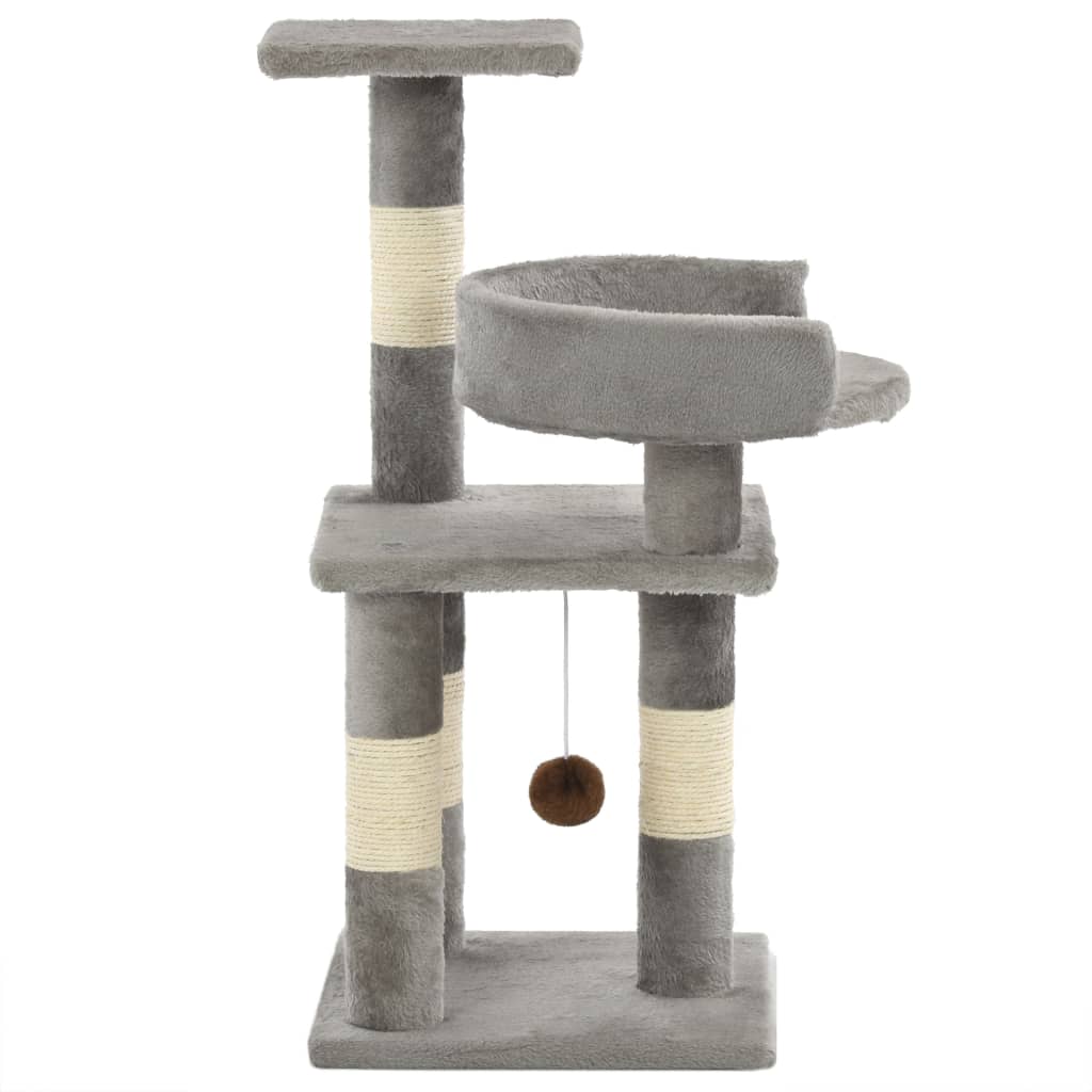 vidaXL Rascador para gatos con postes de sisal 65 cm gris - Image 3
