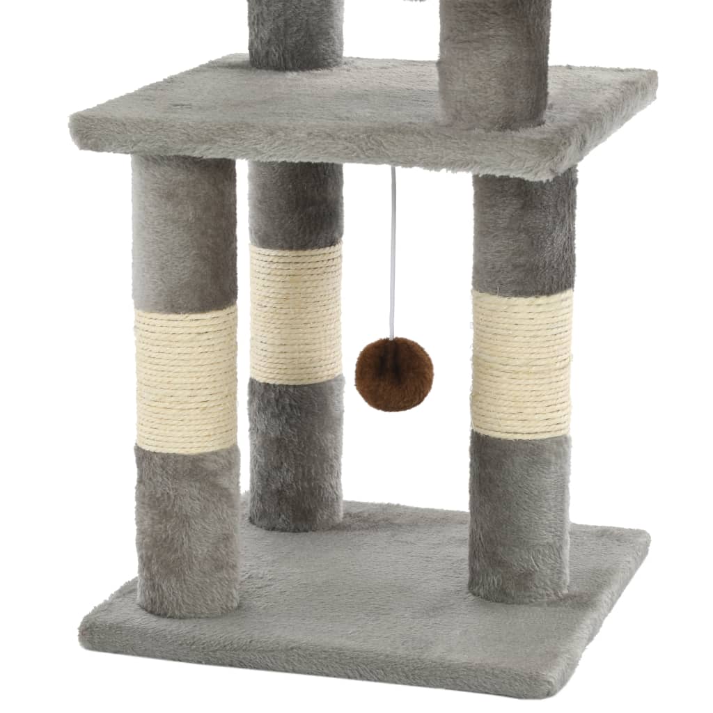 vidaXL Rascador para gatos con postes de sisal 65 cm gris - Image 5
