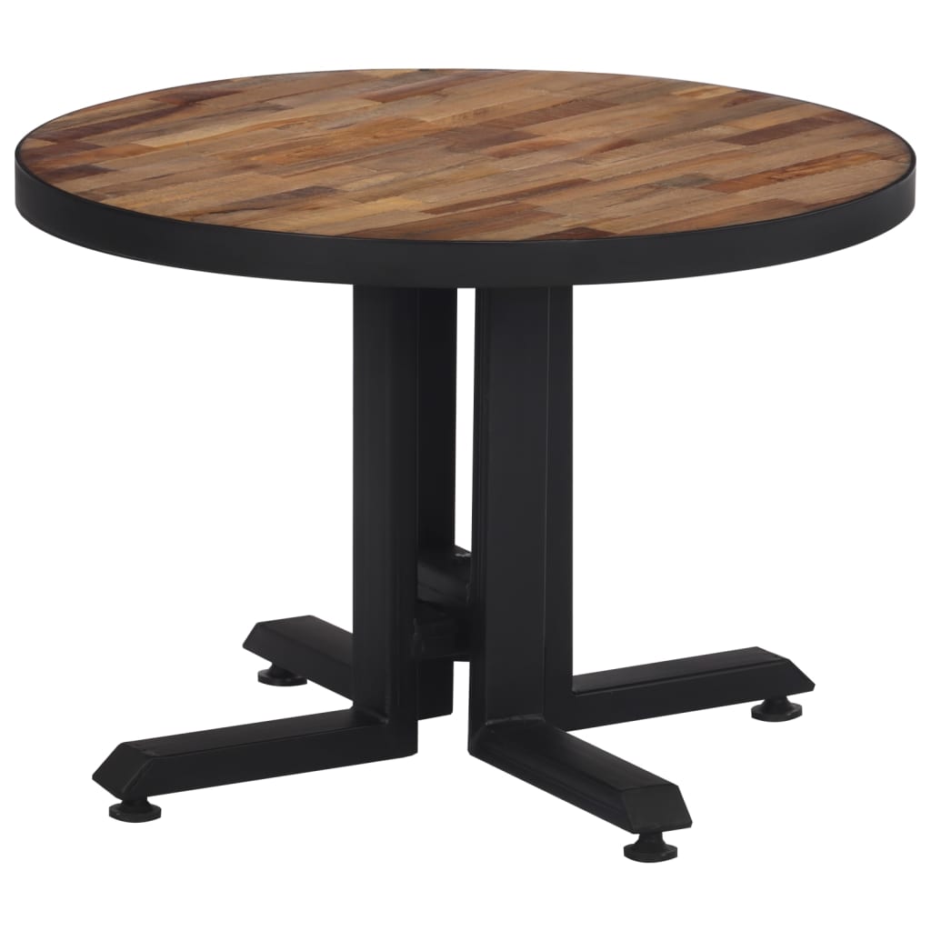 vidaXL Mesa de centro redonda teca reciclada maciza Ø55x40 cm
