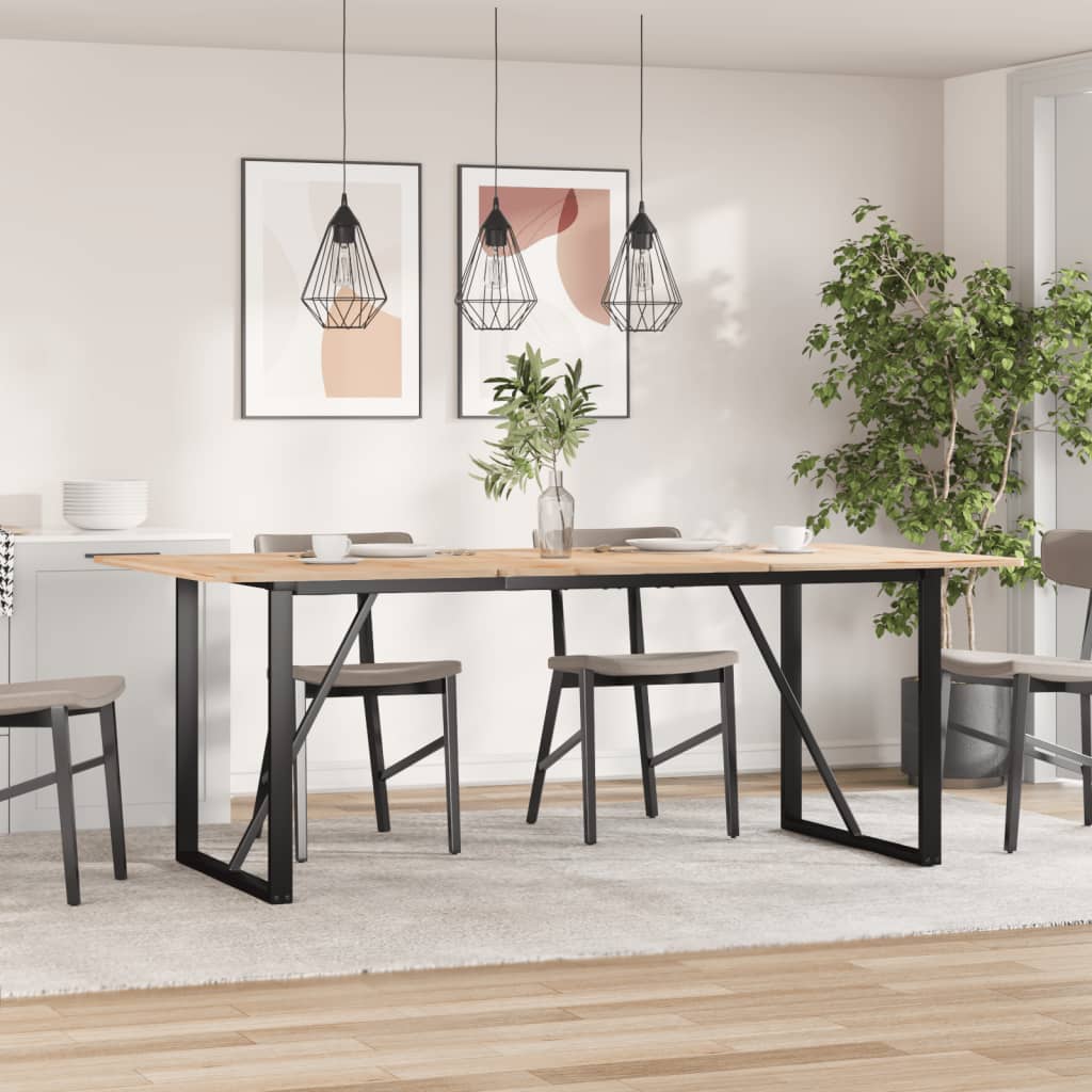 vidaXL Patas de mesa de comedor estructura O acero 160x80x73 cm