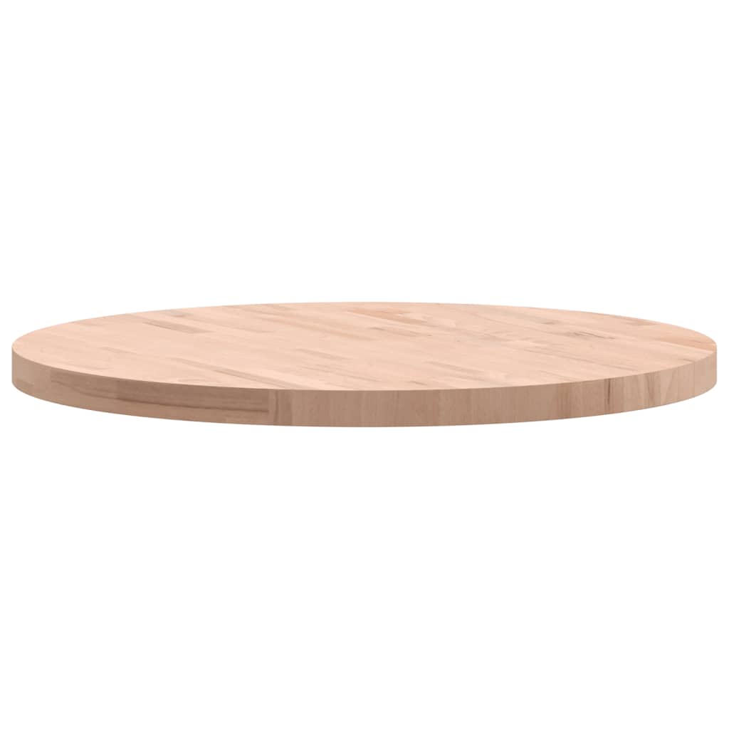 vidaXL Tablero redondo de madera maciza de haya Ø80x4 cm - Image 6