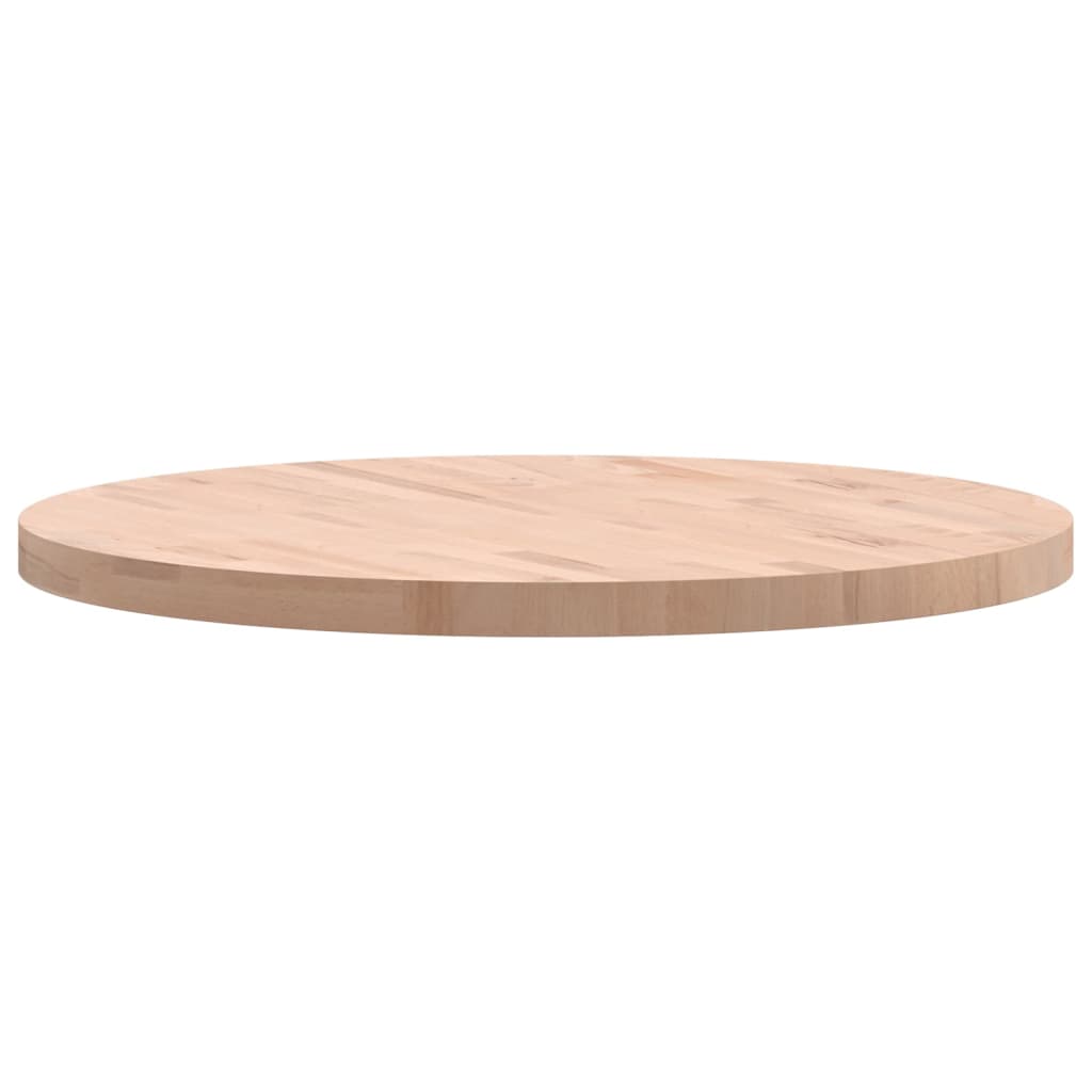 vidaXL Tablero redondo de madera maciza de haya Ø80x4 cm - Image 5