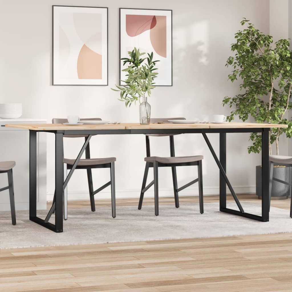 vidaXL Patas de mesa de comedor estructura O acero 160x80x73 cm - Image 3