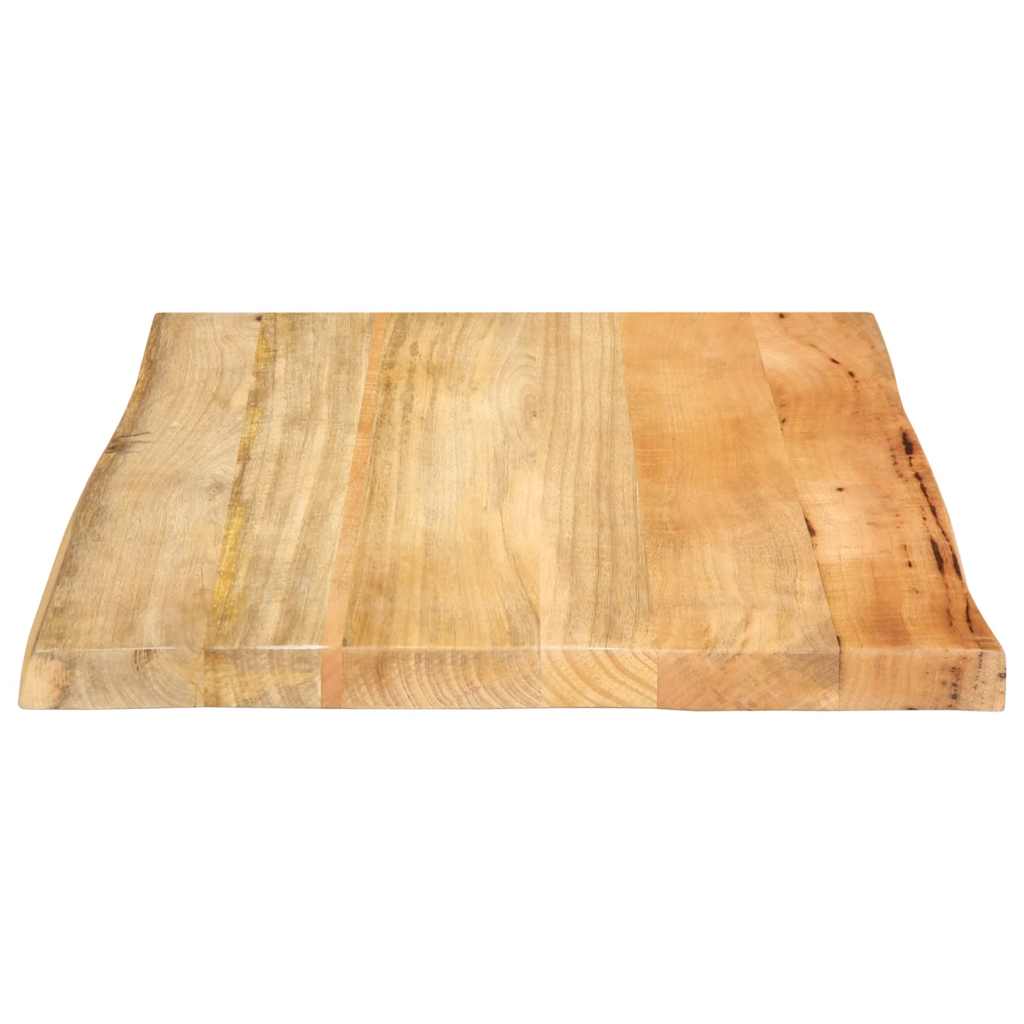 vidaXL Tablero de mesa borde natural madera maciza mango 40x40x2,5 cm - Image 4
